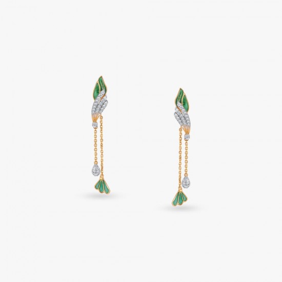 Aerial Bloom Diamond Drop Earrings
