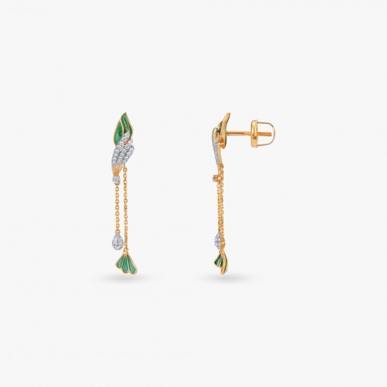 Aerial Bloom Diamond Drop Earrings
