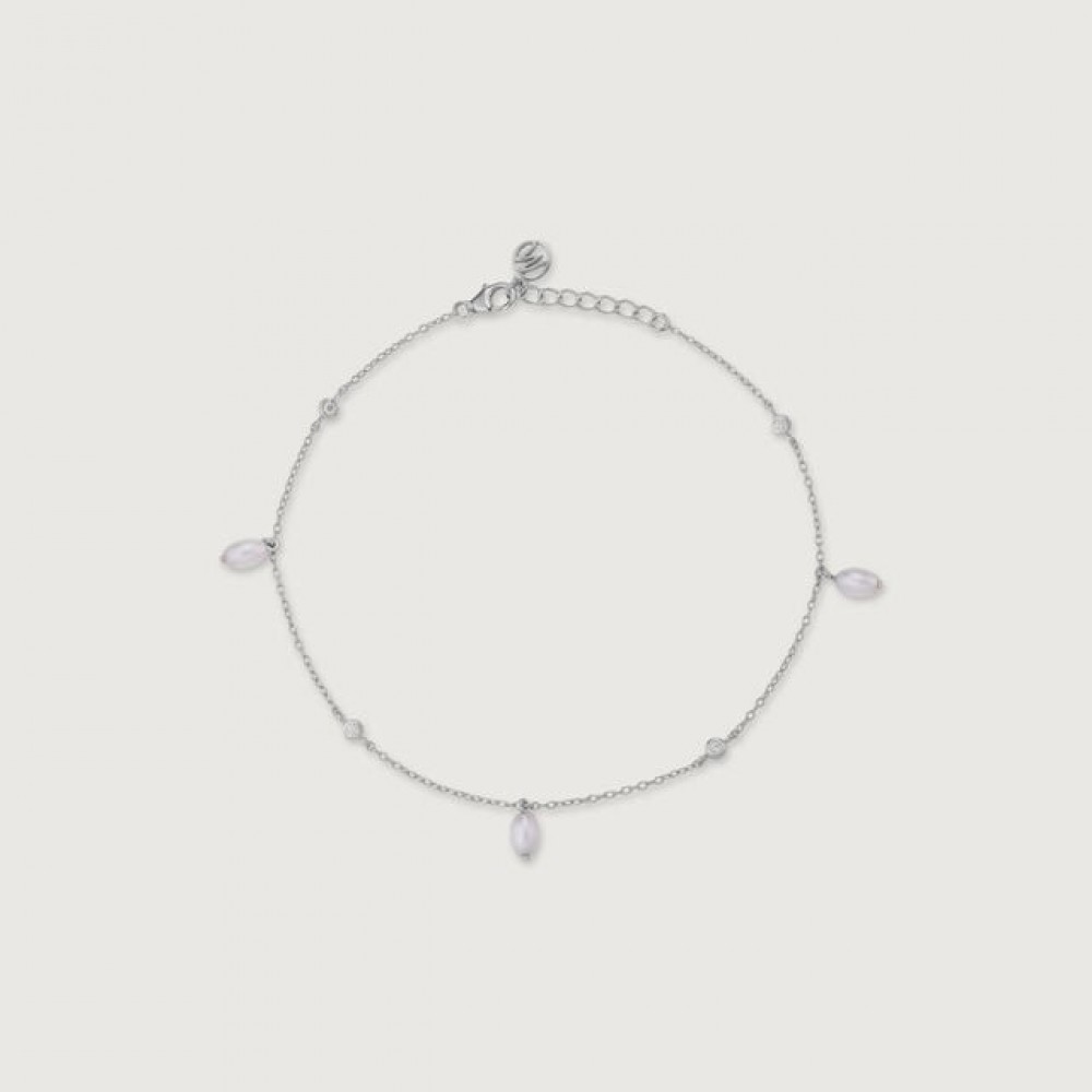 Dreamy Dangle Single Silver Anklet