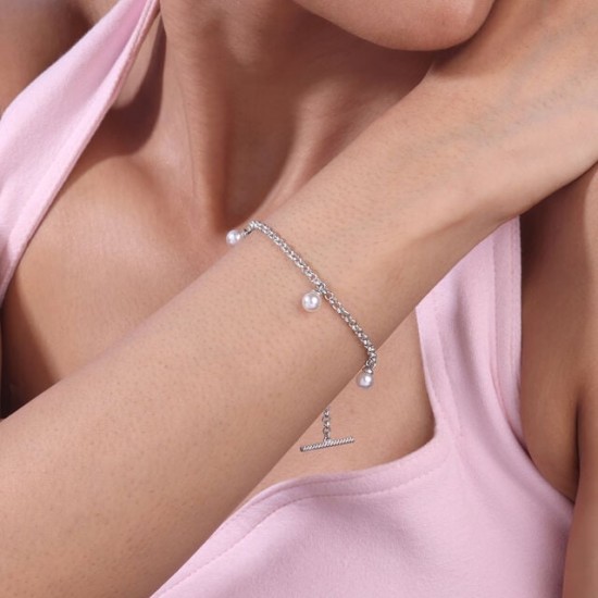 Bubbly Chic Silver Bracelet